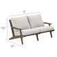 Saratoga Outdoor Patio Teak Wood Loveseat by Modway EEI-7247 FredCo