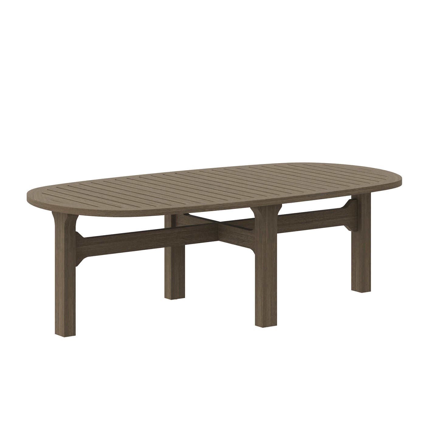 Saratoga Oval Outdoor Patio Teak Wood Coffee Table by Modway EEI-7246 FredCo