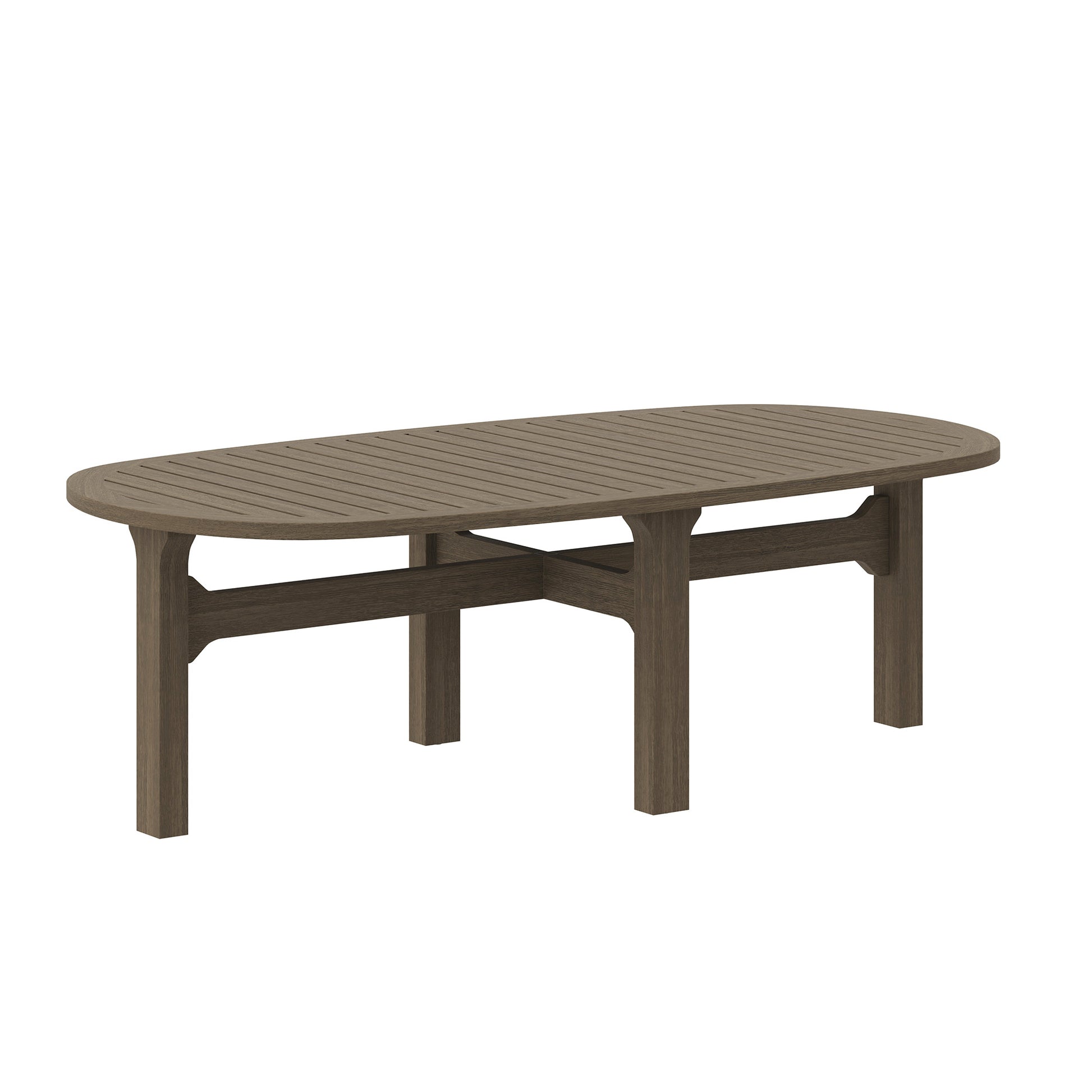 Saratoga Oval Outdoor Patio Teak Wood Coffee Table by Modway EEI-7246 FredCo