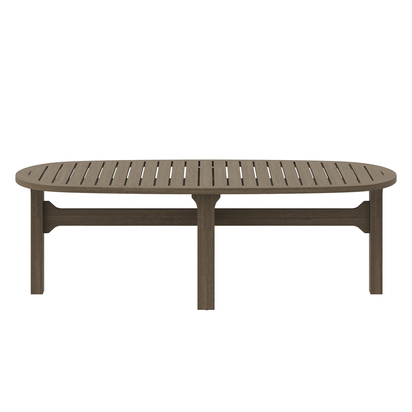 Saratoga Oval Outdoor Patio Teak Wood Coffee Table by Modway EEI-7246 FredCo