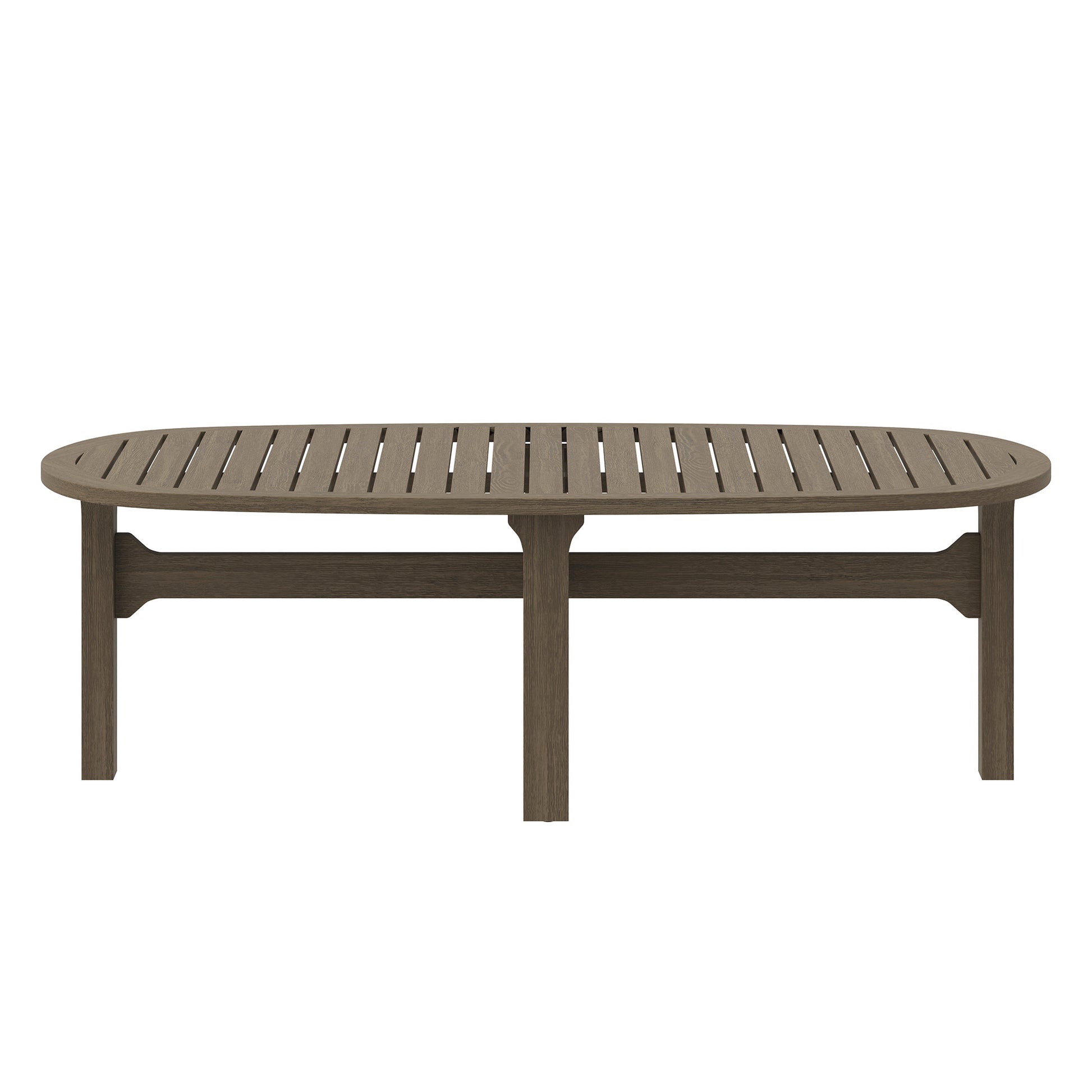 Saratoga Oval Outdoor Patio Teak Wood Coffee Table by Modway EEI-7246 FredCo