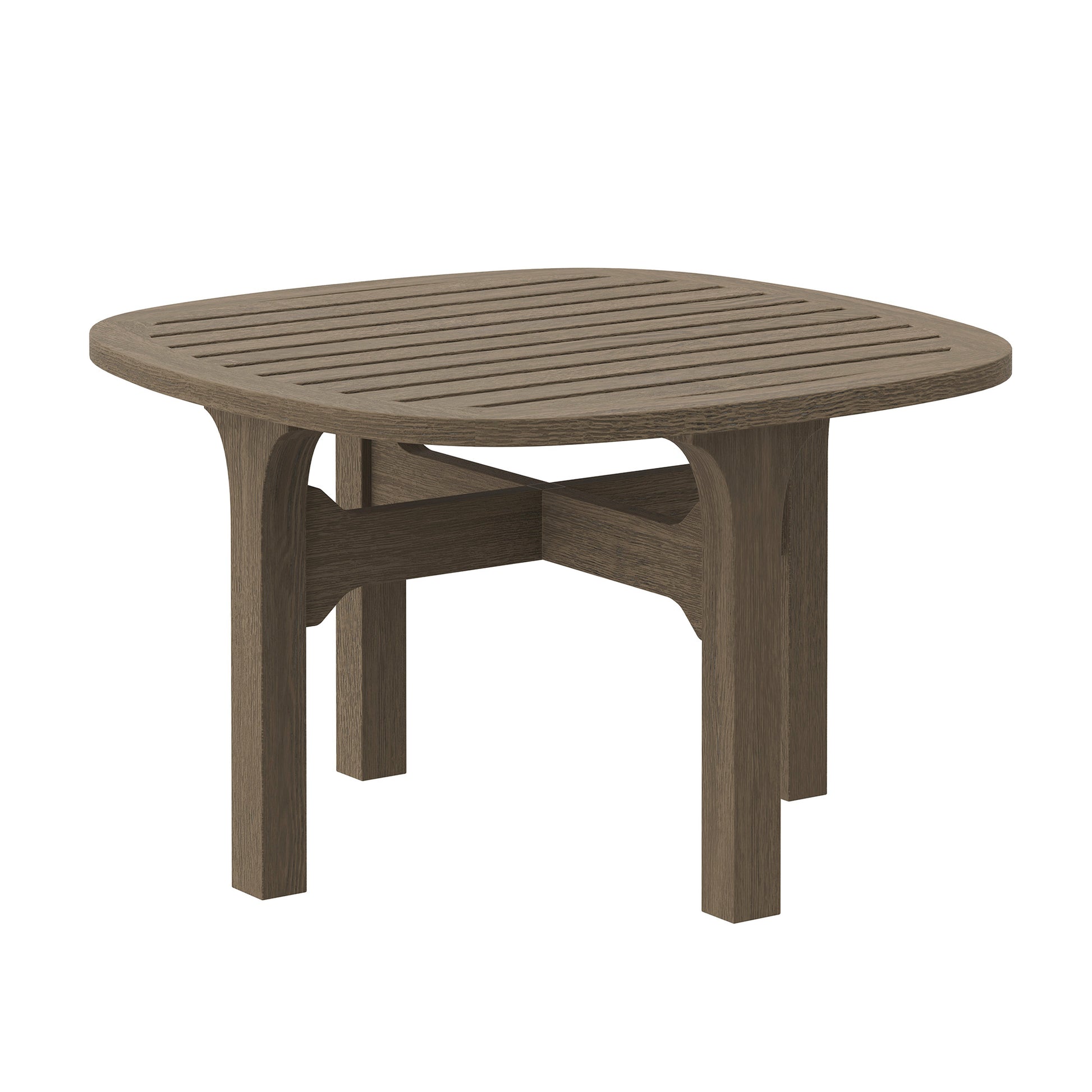 Saratoga Square Outdoor Patio Teak Wood Side Table by Modway EEI-7263 FredCo