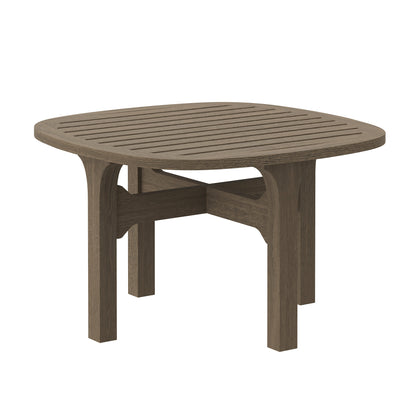 Saratoga Square Outdoor Patio Teak Wood Side Table by Modway EEI-7263 FredCo