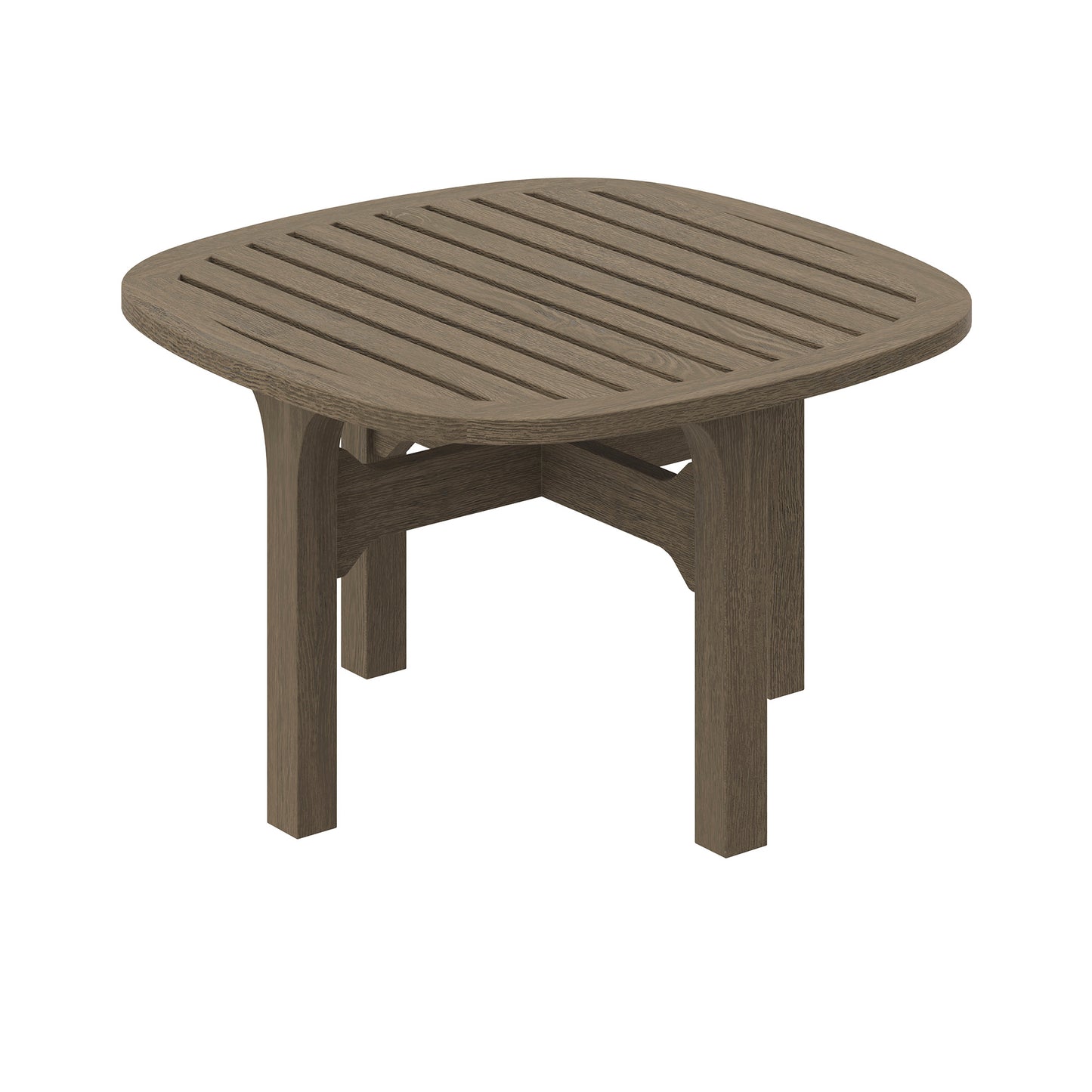 Saratoga Square Outdoor Patio Teak Wood Side Table by Modway EEI-7263 FredCo