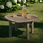 Saratoga Square Outdoor Patio Teak Wood Side Table by Modway EEI-7263 FredCo