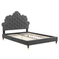 Sasha Button-Tufted Performance Velvet King Bed, MOD-6837 FredCo