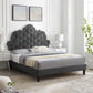 Sasha Button-Tufted Performance Velvet King Bed, MOD-6842 FredCo