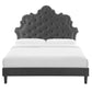 Sasha Button-Tufted Performance Velvet Twin Bed, MOD-6797 FredCo