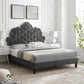 Sasha Button-Tufted Performance Velvet Twin Bed, MOD-6797 FredCo