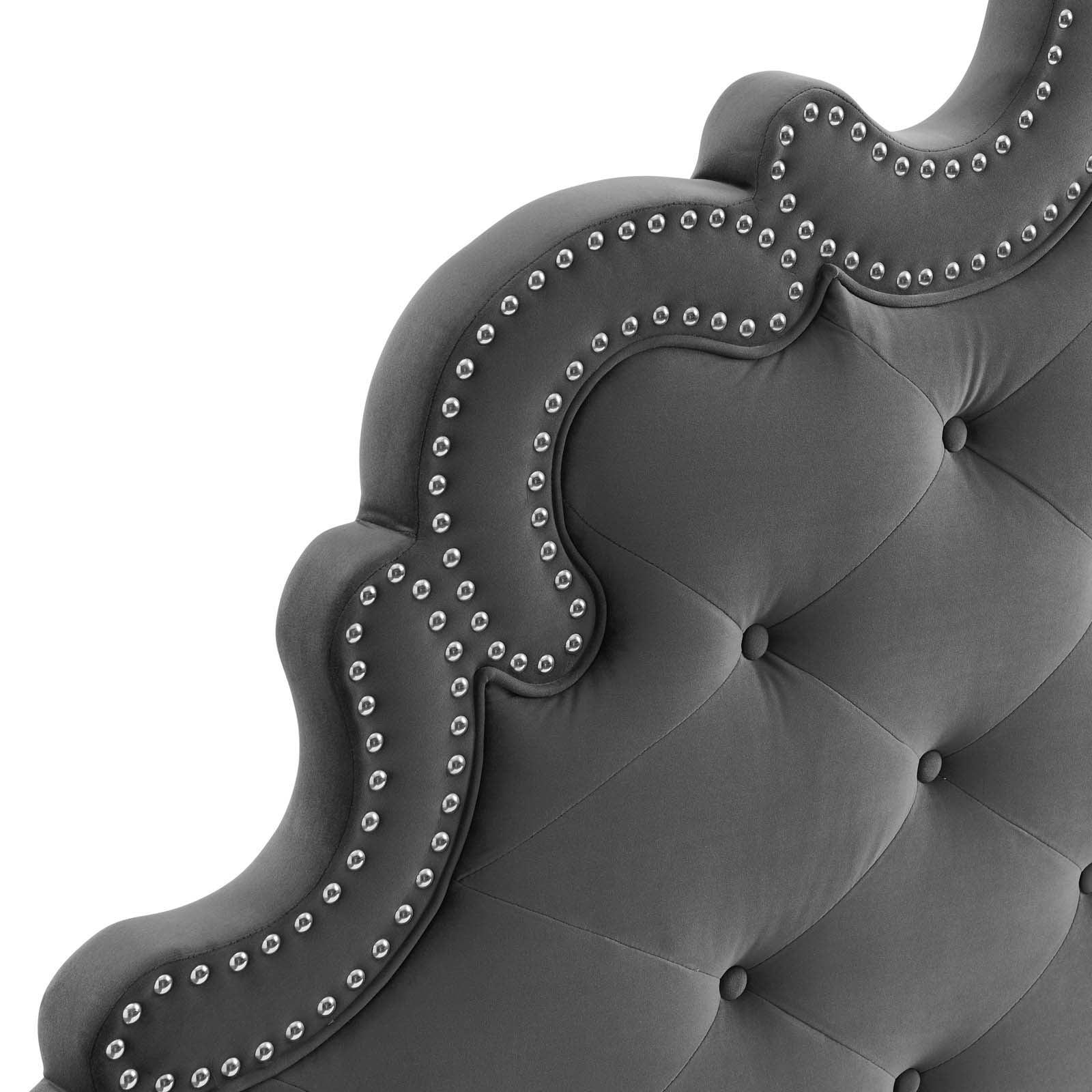 Sasha Button-Tufted Performance Velvet Twin Bed, MOD-6797 FredCo