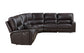 Saul Espresso Faux Leather Power Recliner Sectional Sofa FredCo