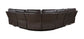 Saul Espresso Faux Leather Power Recliner Sectional Sofa FredCo