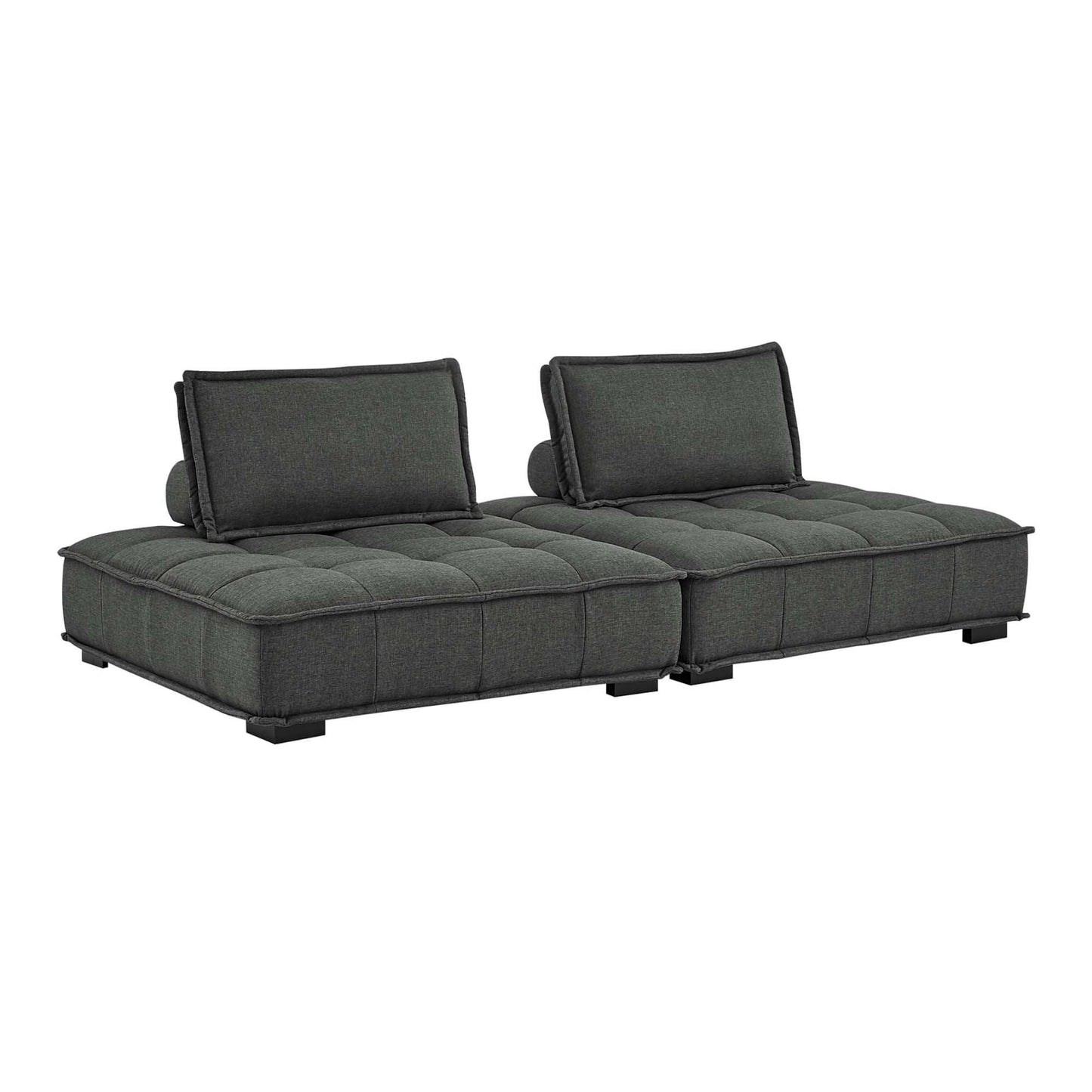 Saunter 2-Piece Tufted Fabric Fabric Loveseat by Modway FredCo