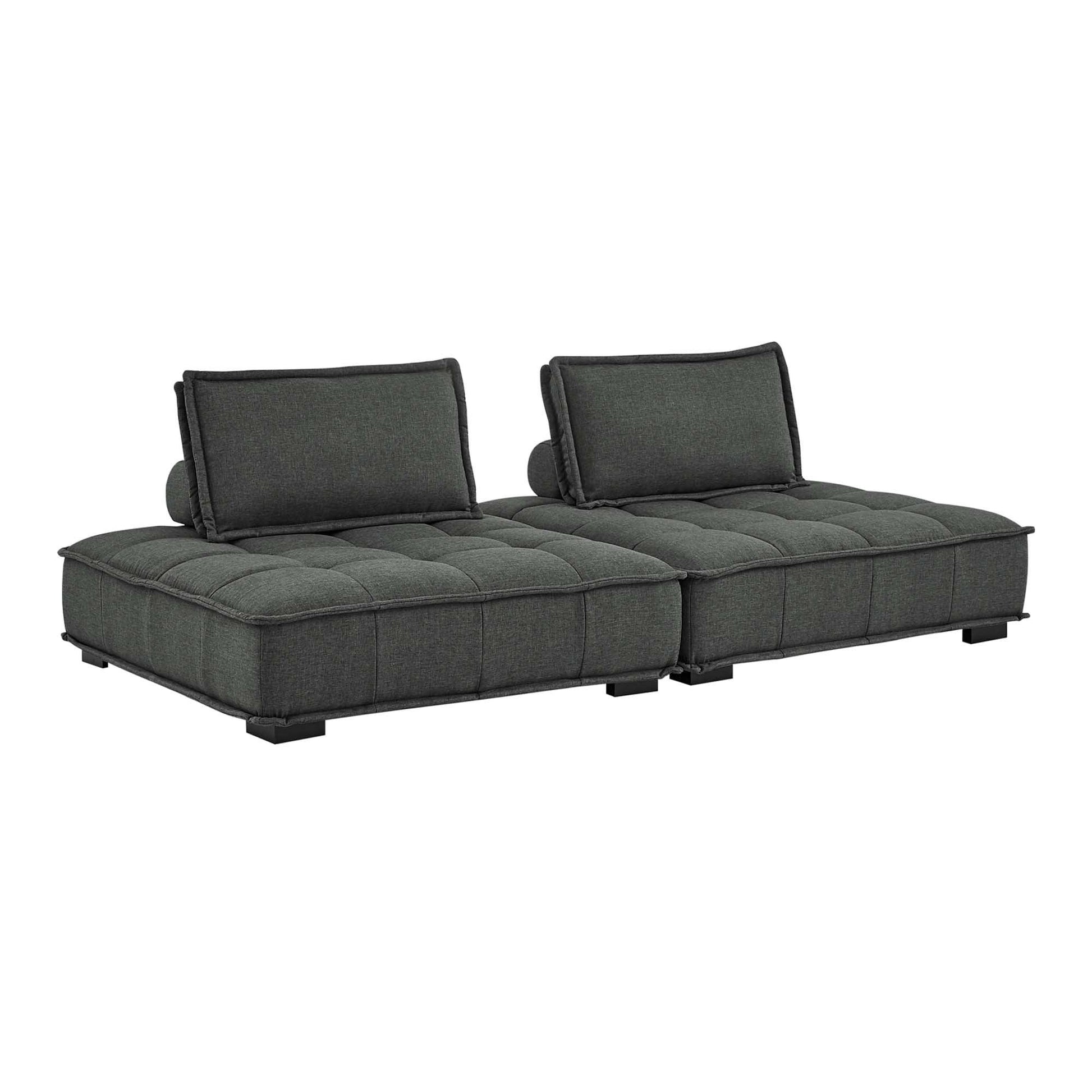 Saunter 2-Piece Tufted Fabric Fabric Loveseat by Modway FredCo