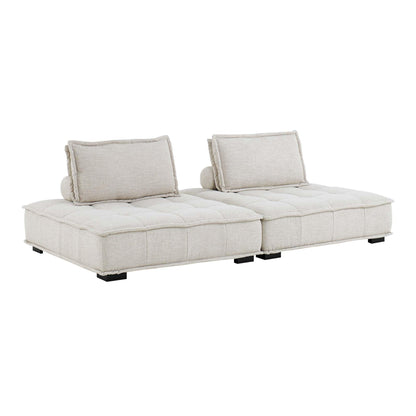 Saunter 2-Piece Tufted Fabric Fabric Loveseat by Modway FredCo