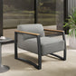 Sauve Outdoor Patio Aluminum and Fabric Armchair by Modway FredCo