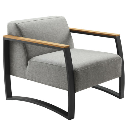 Sauve Outdoor Patio Aluminum and Fabric Armchair by Modway FredCo