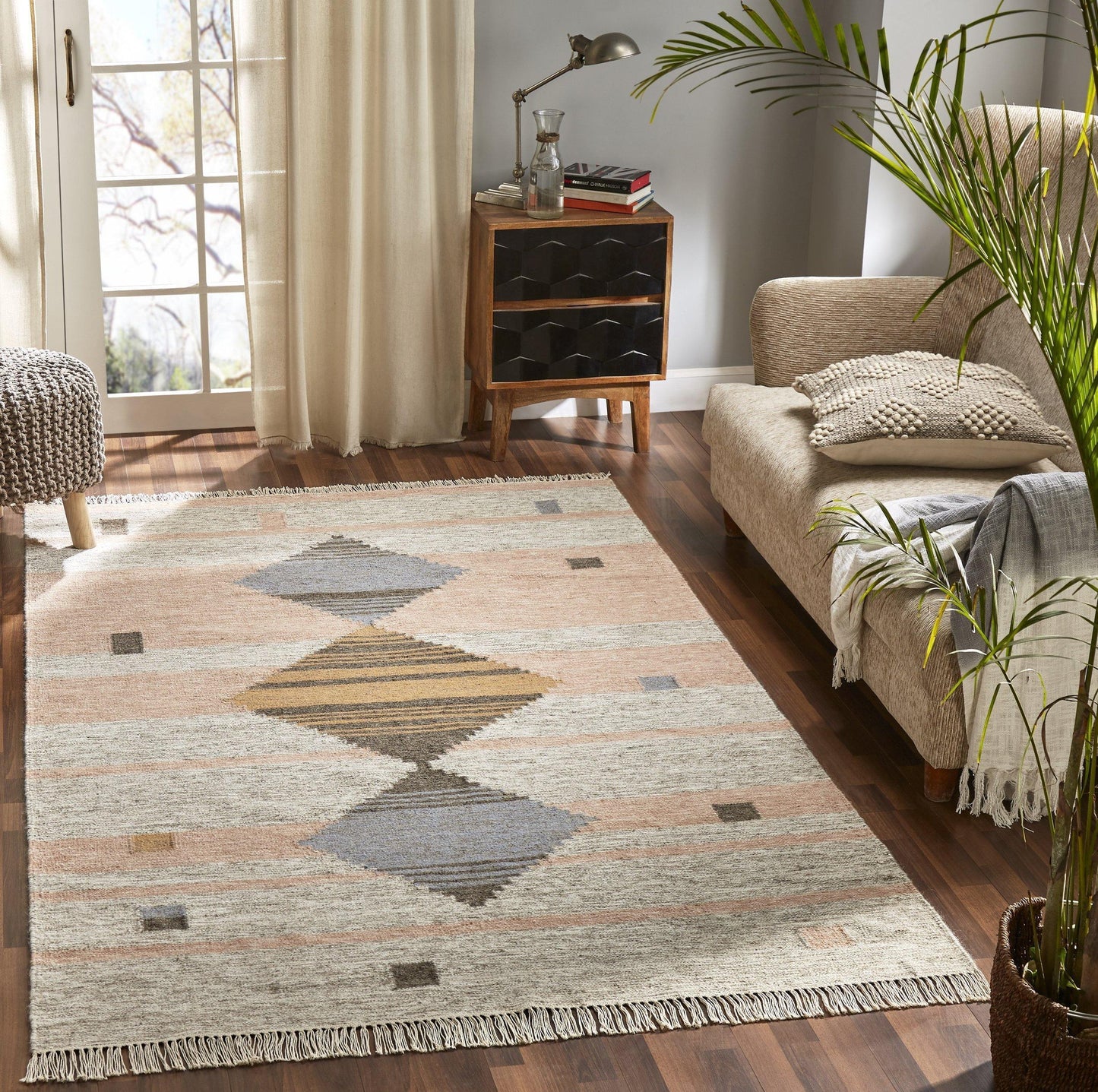 Sayah Hand Crafted Wool And Cotton Rug FredCo