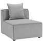 Saybrook Outdoor Patio Upholstered 4-Piece Sectional Sofa, EEI-4381 FredCo