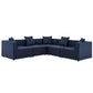 Saybrook Outdoor Patio Upholstered 5-Piece Sectional Sofa, EEI-4384 FredCo