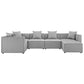 Saybrook Outdoor Patio Upholstered 6-Piece Sectional Sofa, EEI-4386 FredCo