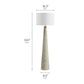 Saylor Carved Ribbed Wood Floor Lamp With Drum Shade by Modway EEI-7190 FredCo