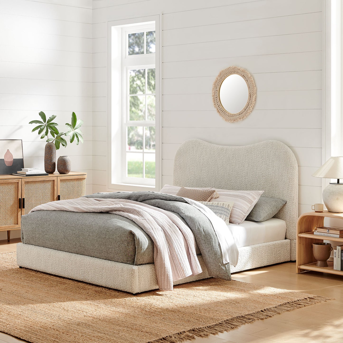 Seluna Boucle Platform Bed by Modway MOD-7233 FredCo
