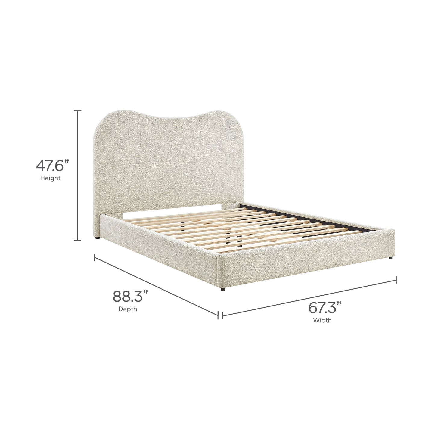 Seluna Boucle Platform Bed by Modway MOD-7233 FredCo