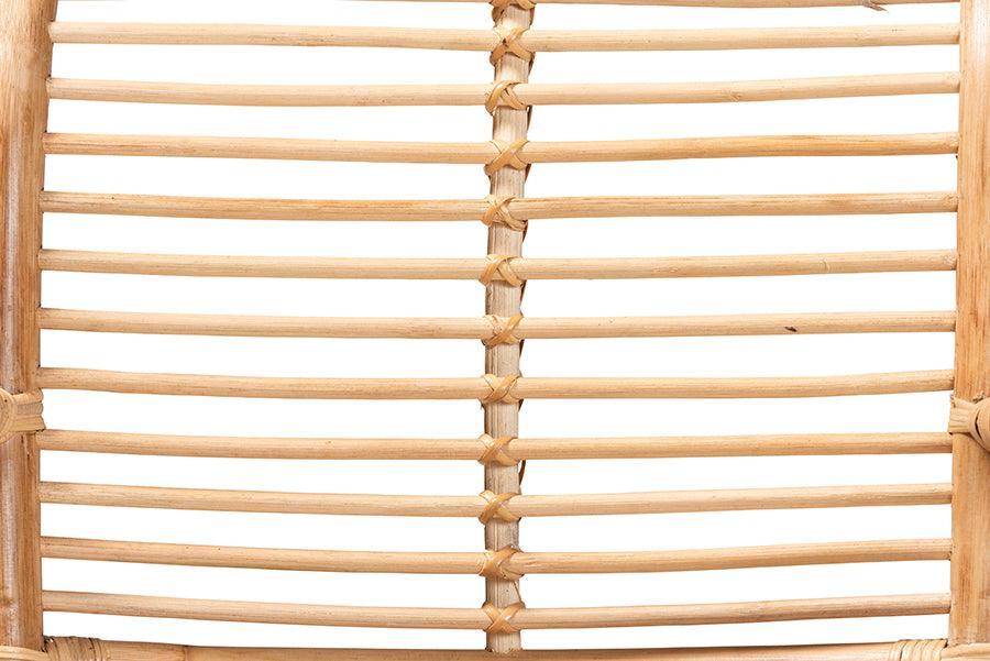 Seminyak Modern Bohemian Natural Rattan Lounge Chair FredCo