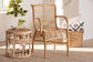 Seminyak Modern Bohemian Natural Rattan Lounge Chair FredCo