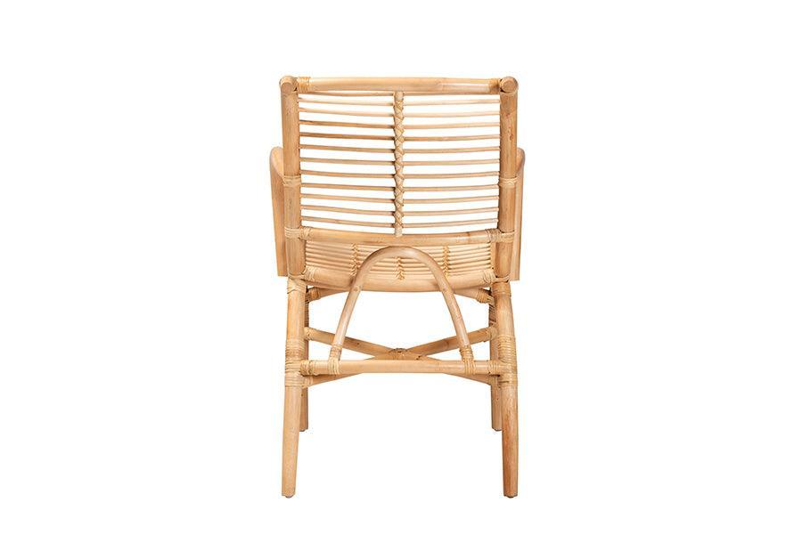 Seminyak Modern Bohemian Natural Rattan Lounge Chair FredCo
