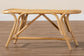 Septa Modern Bohemian Natural Brown Rattan Accent Bench FredCo