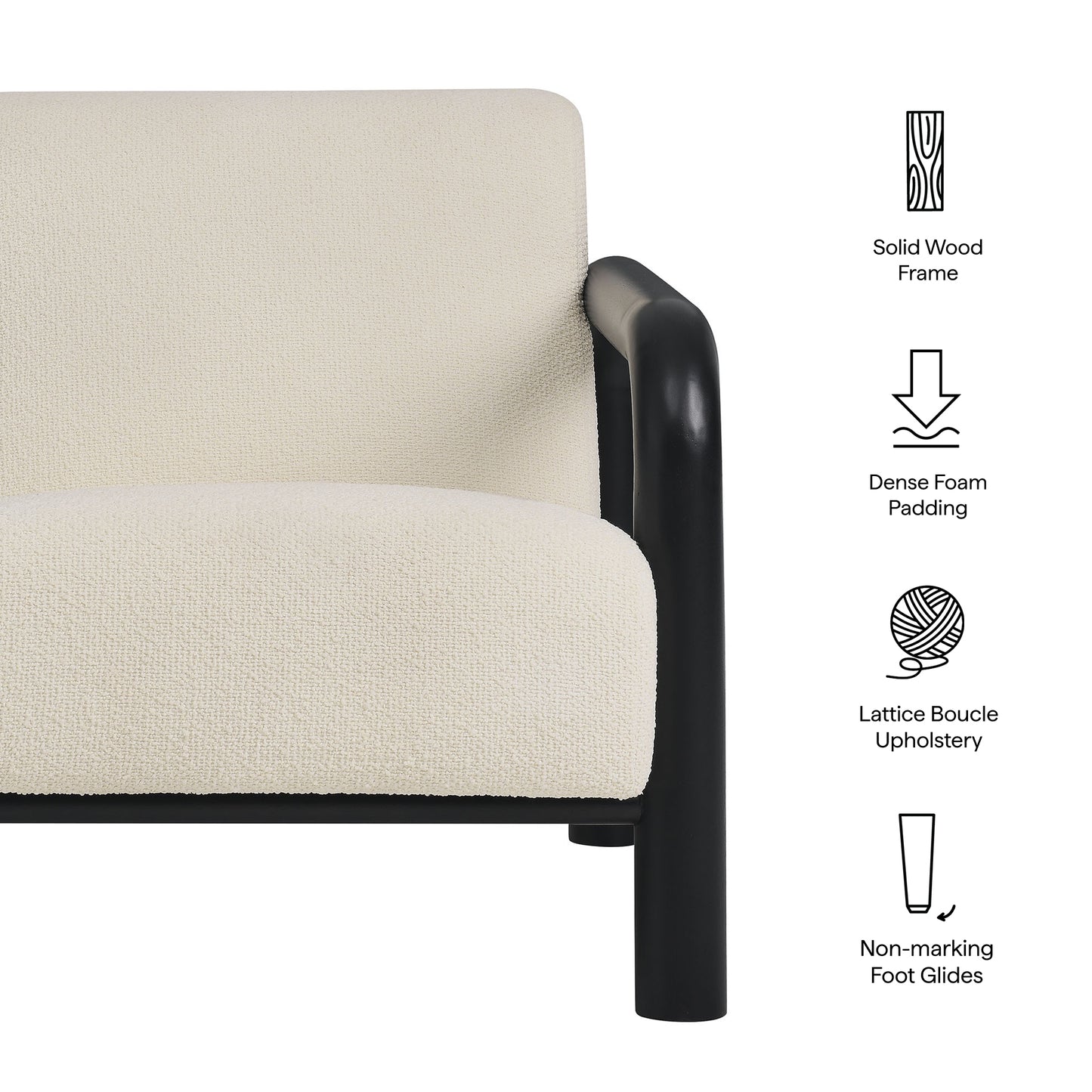 Sereno Boucle Accent Chair by Modway EEI-7391 FredCo