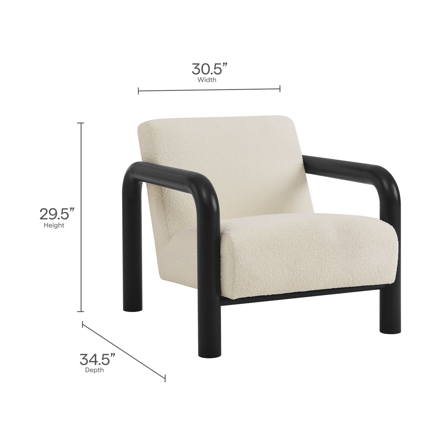 Sereno Boucle Accent Chair by Modway EEI-7391 FredCo