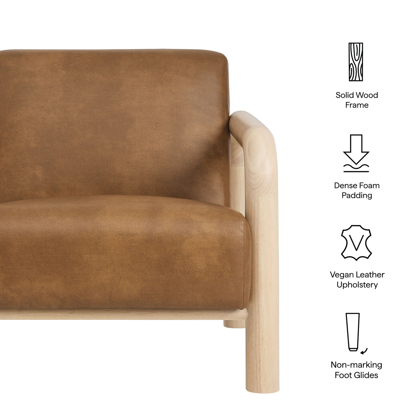 Sereno Vegan Leather Accent Chair by Modway EEI-7392 FredCo