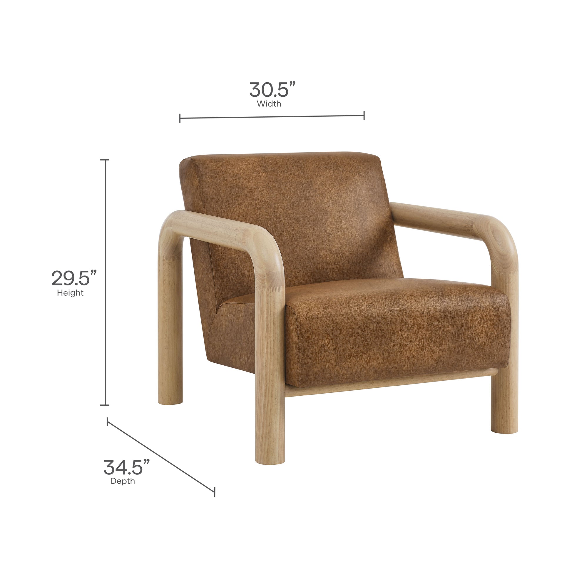 Sereno Vegan Leather Accent Chair by Modway EEI-7392 FredCo