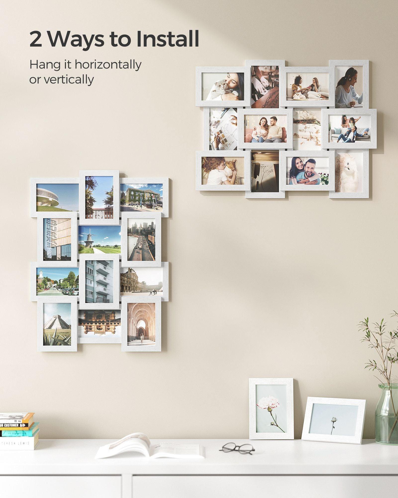 Set of 12 Collage Picture Frames White FredCo
