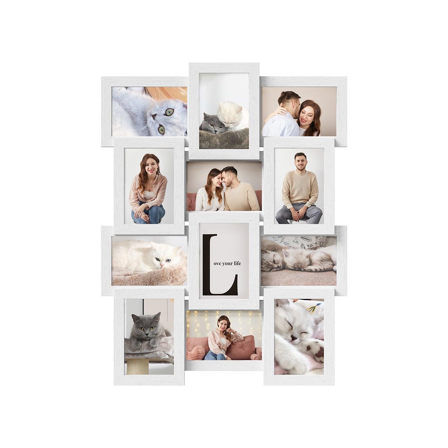 Set of 12 Collage Picture Frames White FredCo