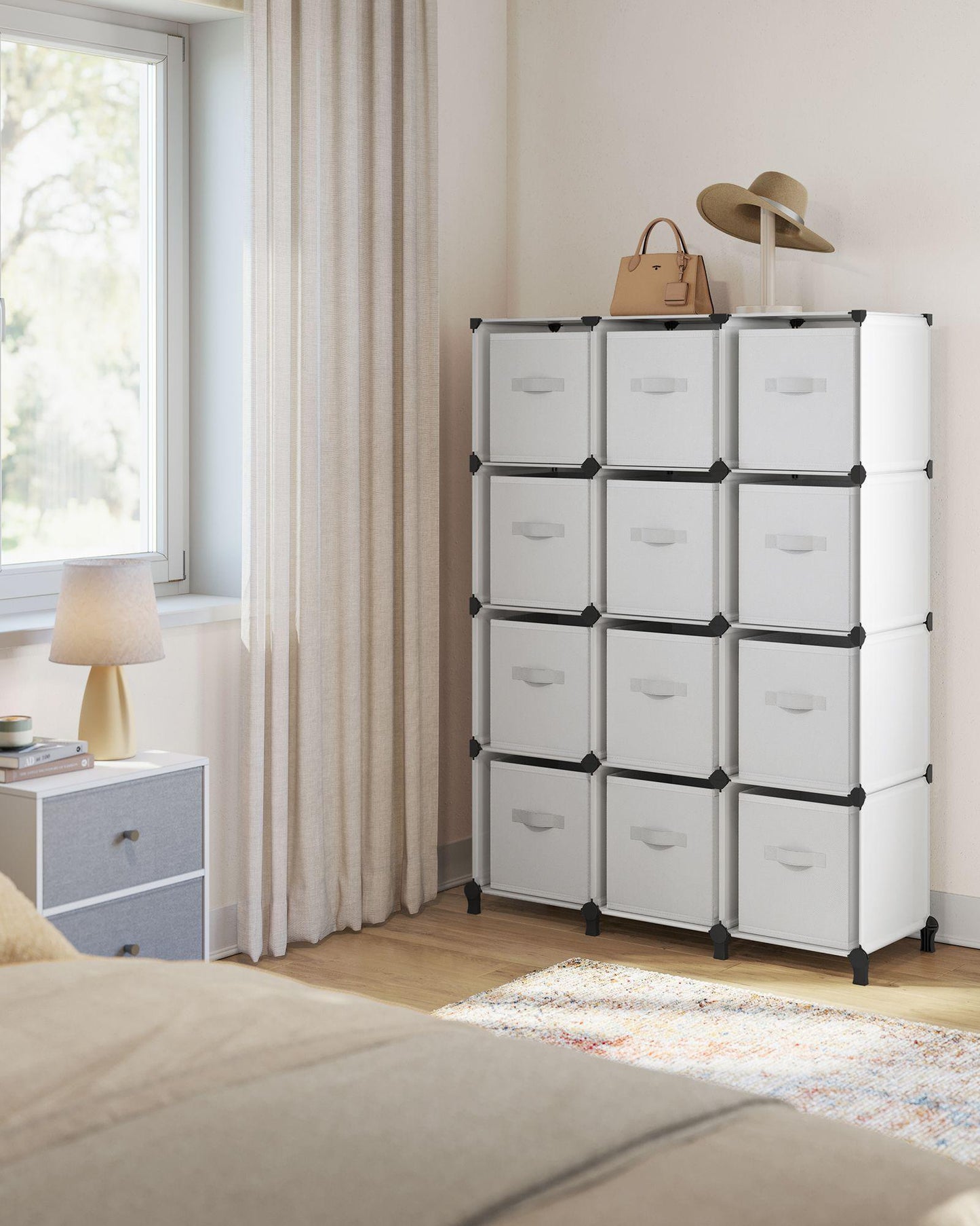 Set of 12-Cube Organizer Cloud White FredCo