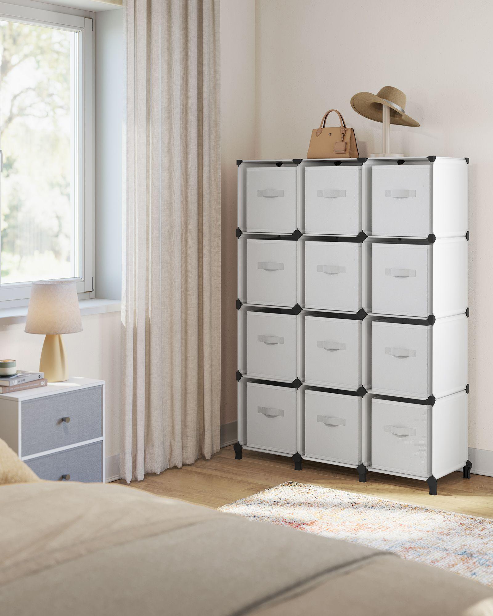 Set of 12-Cube Organizer Cloud White FredCo