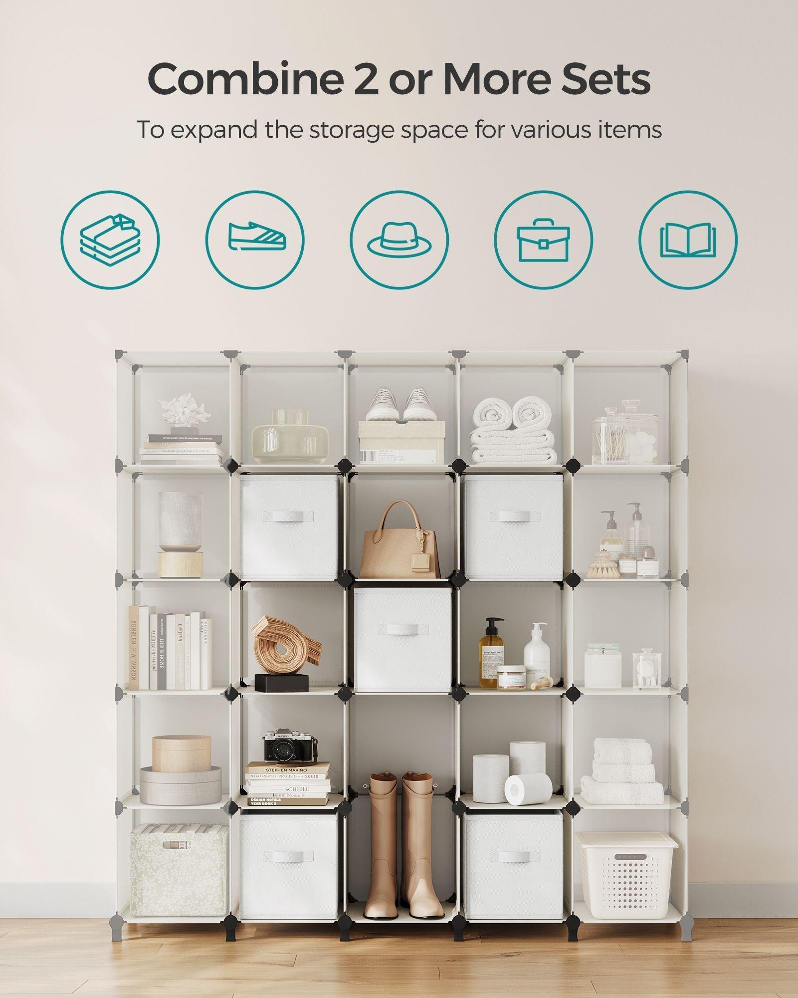 Set of 12-Cube Organizer Cloud White FredCo