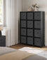 Set of 12-Cube Organizer Ink Black and Dove Gray FredCo