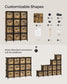 Set of 12-Cube Organizer Rustic Brown FredCo