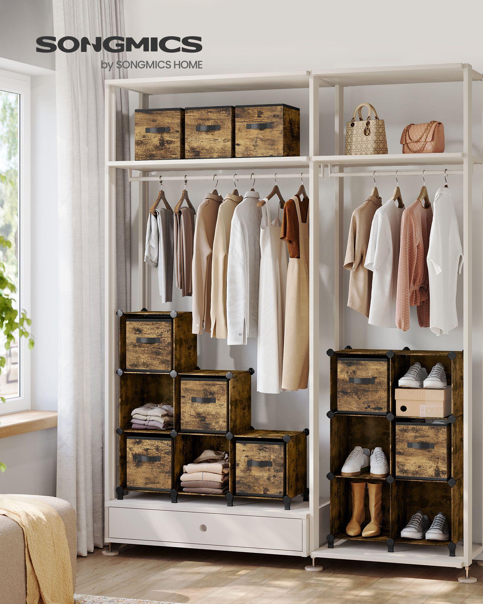 Set of 12-Cube Organizer Rustic Brown FredCo