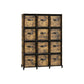 Set of 12-Cube Organizer Rustic Brown FredCo