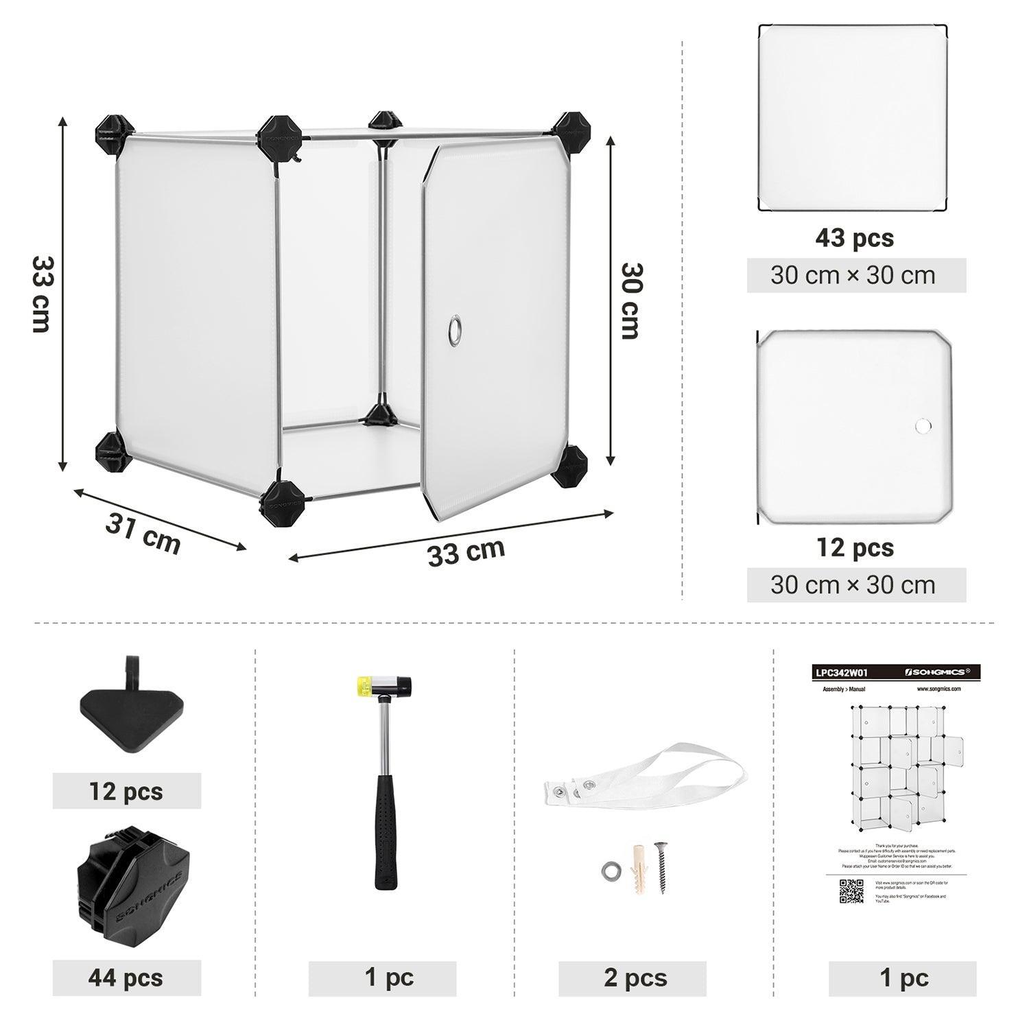 Set of 12 Cube Storage with door FredCo