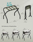 Set of 2 27.2”D x 15”W x 20.5”H Luggage Rack Forest Green and Black FredCo