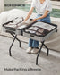 Set of 2 27.2”D x 15”W x 20.5”H Luggage Rack Forest Green and Black FredCo