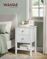 Set of 2 Bamboo Nightstands Cloud White FredCo