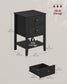 Set of 2 Bamboo Nightstands Ink Black FredCo